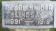 Mary Pearl (Snider) Lindsay 1891-1918