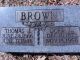 Thomas Jefferson & Dora Lee (Pennington) Brown headstone